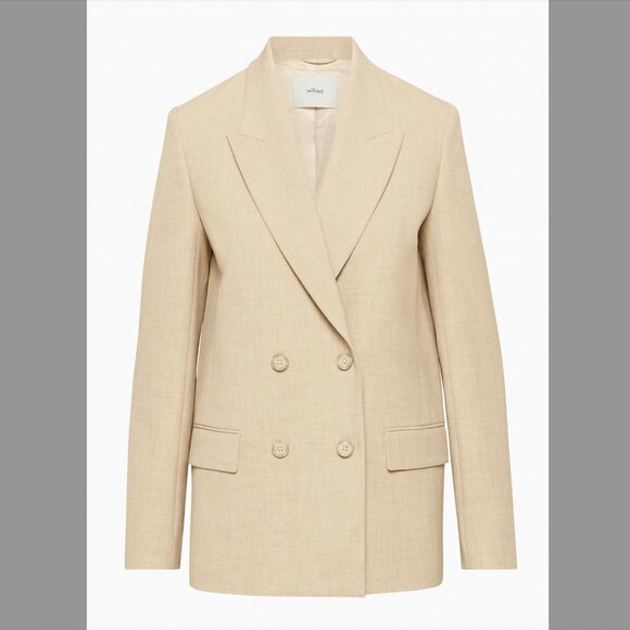 Aritzia Wilfred destiny blazer Heather oat beige Size 12 | New | Never worn - Picture 10 of 14